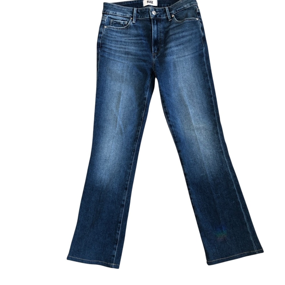 Paige Jeans Womens 27 Blue High‎ Rise Manhattan Bootcut Stretch Denim Pants 27